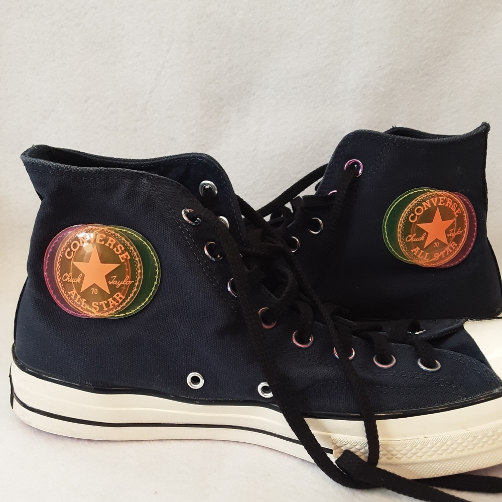 Converse Blue High-Top Sneakers with White Details - Picture 3 of 8
